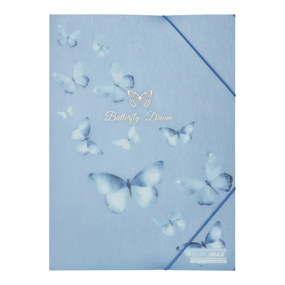 Папка на гумках ARABESKI, А4, матовий напівпрозорий пластик, синій електрик