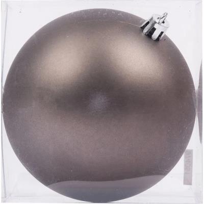 Новорічна куля Novogod'ko, пластик, 10 cм, сірий графіт, матова