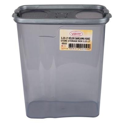 контейнер пл. VIOLET HOUSE 0550 Transparent Black д/сипучих 3.25 л