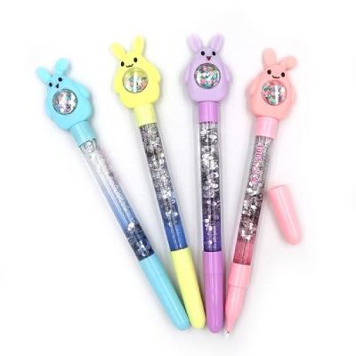GP8811 Ручка дитяча з іграшкою "Зайчик" гелева, синя, mix
