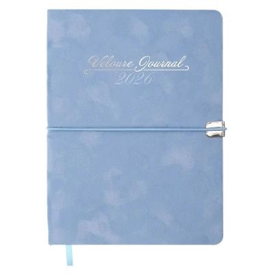 Щоденник датов. 2026 VELOUR, A5, блакитний, штуч. шкіра Щоденник датов. 2026 VELOUR, A5, блакитний, штуч. шкіра