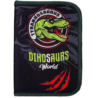 пенал 1-яр. пустий, поліестер, "Dinosaurs World", 24011C