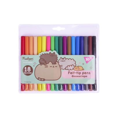 Фломастери Yes 18 кольорів "Pusheen"