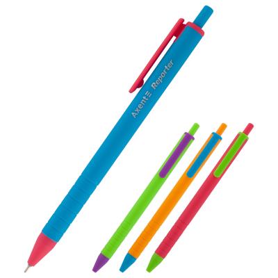Ручка масляна автом.Reporter Color синя, 0,7мм, АВ1069-02-А (1/28)