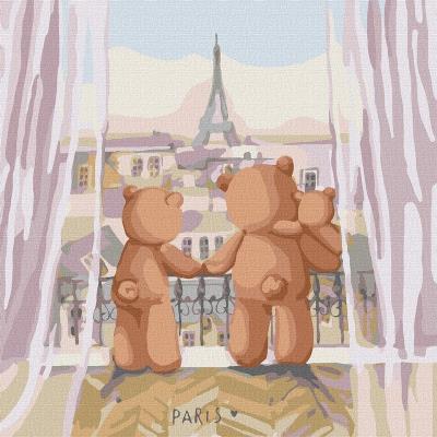 Набір 7+ для розпису по номерах "Родинна подорож" 30х30см