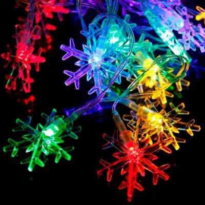 Гірлянда Фігурки Крижинки рівні, 20 LED/4м, проз.п
