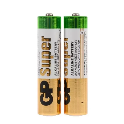 Батарейка GP Super Alkaline 1.5V лужна, LR03, 24A-2DP40-S4, ААА 1 уп (2шт)