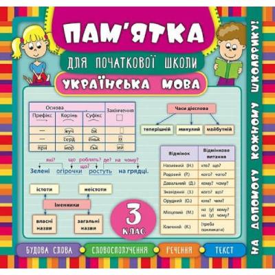 Книга Пам’ятка для початкової школи. Українська мова. 3 клас