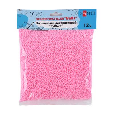 Наповнювач декоративний SANTI «Кульки», 12 г, рожевий