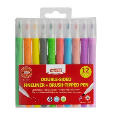 Фломастери-пензлики BRUSH-TIPPED Jumbo, 10 пастельних кольорів, лінія 0,5-6 мм