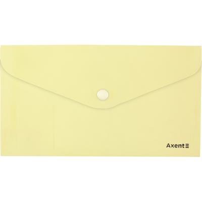 Папка-конверт на кнопці Axent Pastelini 1414-08-A, жовта (1/12/360)