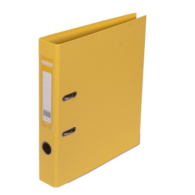 Регистратор ELITE, 2-х сторонний. А4, 50мм, PP, желтый, сборный