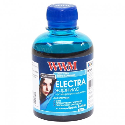 Чорнило WWM ELECTRA для Epson 200г Light Cyan водорозчинне (EU/LC) Чорнило WWM ELECTRA для Epson 200г Light Cyan водорозчинне (EU/LC)