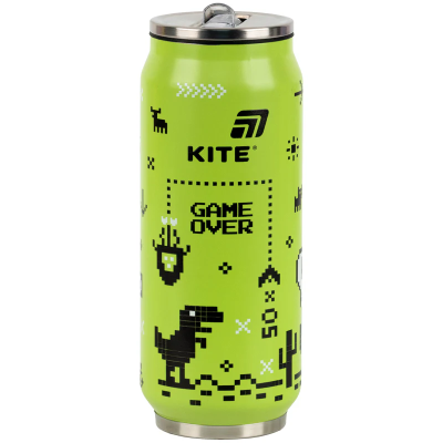 Термочашка з трубочкою, 500мл, Game over