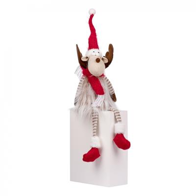 Новорічна м'яка іграшка Novogod'ko «Олень у червоному», 61 см