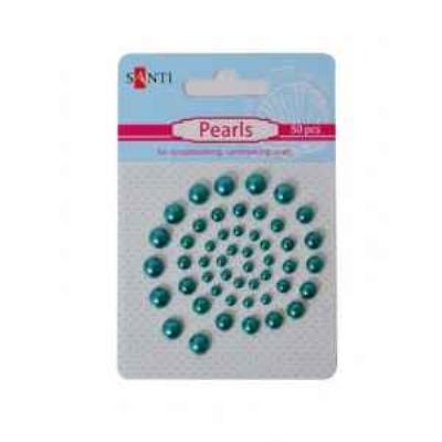 Перлини SANTI самоклеючі смарагдові, 50 шт(1/1/10/2500)