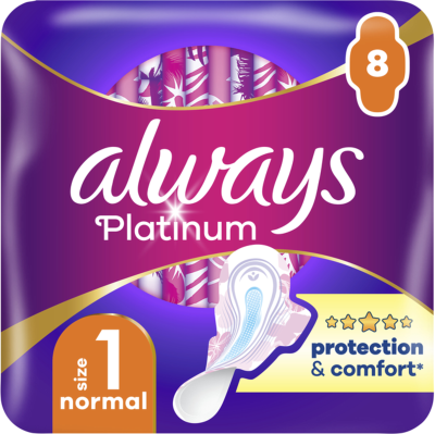 44875 ALWAYS Платінум Жіночі гіг.прокл. з крильцями Нормал Single 8 шт