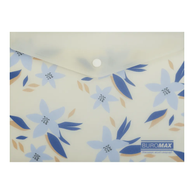 Папка конверт на кнопці ARABESKI, А5, матовий напівпрозорий, пластик, маренго