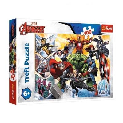 Пазли - (100 елм.) - "Сила Месників" / "Марвел" / Trefl