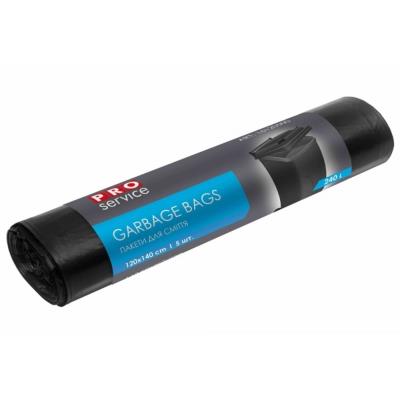 PRO Пакет для смiття п/е 120*140 чорн LD 240л/5шт. STANDARD PLUS (8 шт/ящ) 
