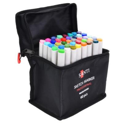 Набір маркерів SANTI, акварельні, в сумці, 60 шт