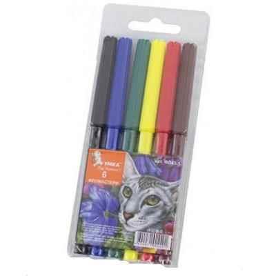 Фломастеры "Кот", 6 цв., диам. - 8.3 мм, ФЛ43-1, УМКА Фломастеры "Кот", 6 цв., диам. - 8.3 мм, ФЛ43-1, УМКА