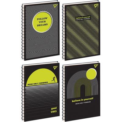 Зошит для записів YES А4/80 од.спіраль "Good vibes" виб гібридний лак Зошит для записів YES А4/80 од.спіраль "Good vibes" виб гібридний лак