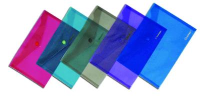 Папка з кнопкою, прозора, А4, 160мкн PР, кольори в асортименті, 5016, NORMA (10/120)