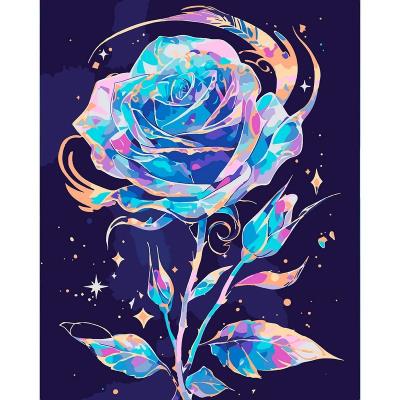 Картина за номерами SANTI "Блискуча троянда", 40*50см, LED підсвітка