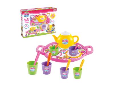 Чайний набір з підносом 17 предметів "Candy&Ken" (590*270*280 мм) "dede"