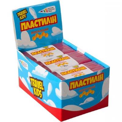 Пластилин восковой розовый ,30 гр.(бокс 12шт) Пластилин восковой розовый ,30 гр.(бокс 12шт)