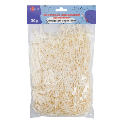 Наповнювач паперовий гофрований SANTI, 30 г, колір білий
