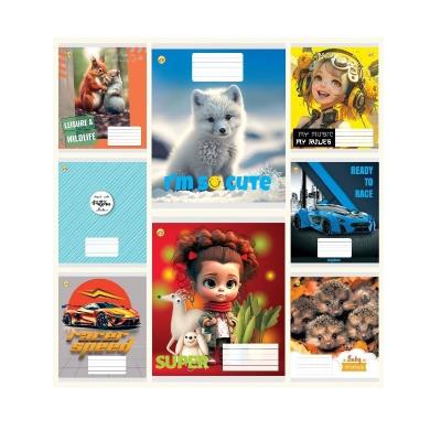 Зошит 12 арк.коса лінія з доп. Люкс ТЕ13401 Мікс 1, 25/600, 8к.