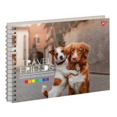 Альбом для малювання Yes А4 30арк./100 спіраль Travel friends виб.гібрід.лак