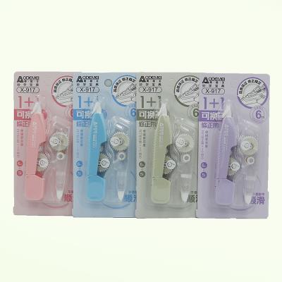 X917 Коректор-стрічка PET Aodemei 5мм*6м 1+1 (з запас), 1шт./етик.