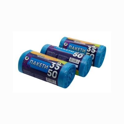 Пакети для сміття 35 літрів (50 шт) сині