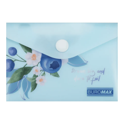 Папка конверт на кнопці ARABESKI, А7, матовий напівпрозорий, пластик, чароіт