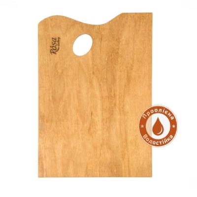 Палітра дерев'яна, під етюдники подольського типу, прямокутна, промаслена, 38,5х28,5 см, ROSA Gallery