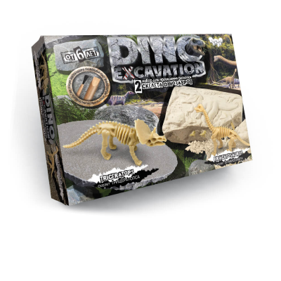 Набор для проведения раскопок "DINO EXCAVATION" динозавры, на украинском языке