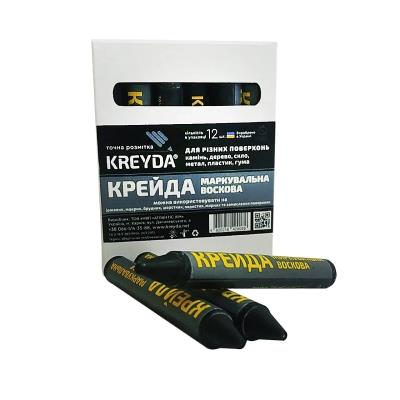 Крейда маркувальна (KREYDA чорна 13 мм, набір 12 шт) за 1 шт.