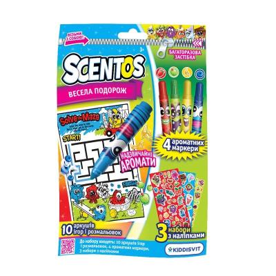 Ароматний набір для творчості серії "Візьми з собою" - ВЕСЕЛА ПОДОРОЖ (завдання, маркери, наліпки)