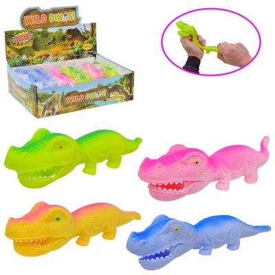 Антистрес тягучка арт. K6411 (144шт) динозавр з піском 19см 4 кольори 12шт в боксі дисплей/ціна за шт