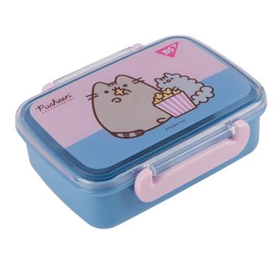 Контeйнер Yes "Pusheen" 420 мл, блакитно-рожевий