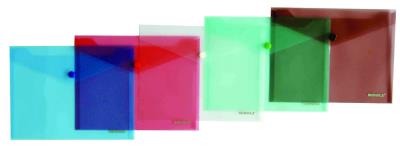 Папка Scholz А4, РР 180мкн, с кнопкой, прозрачная, зеленая Папка Scholz А4, РР 180мкн, с кнопкой, прозрачная, зеленая