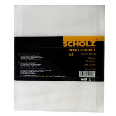 Файл, A4, PP, 50мкн., прозр., уп.100шт., 5105, SOZ (1/100)