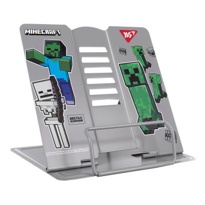 Підставка для книг Yes "Minecraft", метал, сіра