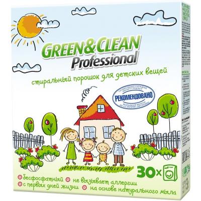 Green&Clean Professional, порошок пральний для дитячого одягу, 3 кг, к/у Green&Clean Professional, порошок пральний для дитячого одягу, 3 кг, к/у