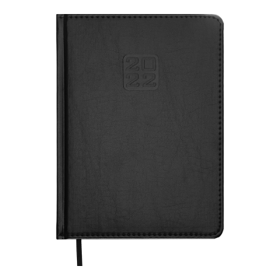 Дневник датированный 2022 BRAVO, A5, черный, искусственная кожа / поролон, 336 страниц, ВМ.2112-01