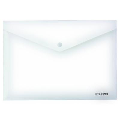 Папка-конверт А5 прозрачная кнопку Economix, 180 мкм, фактура "глянец", прозрачная, E31316-00 Папка-конверт А5 прозрачная кнопку Economix, 180 мкм, фактура "глянец", прозрачная, E31316-00