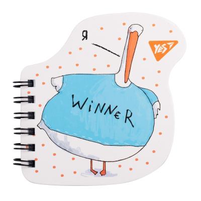 Блокнот YES А7/24 подв. спіраль "Гусь", фігурний